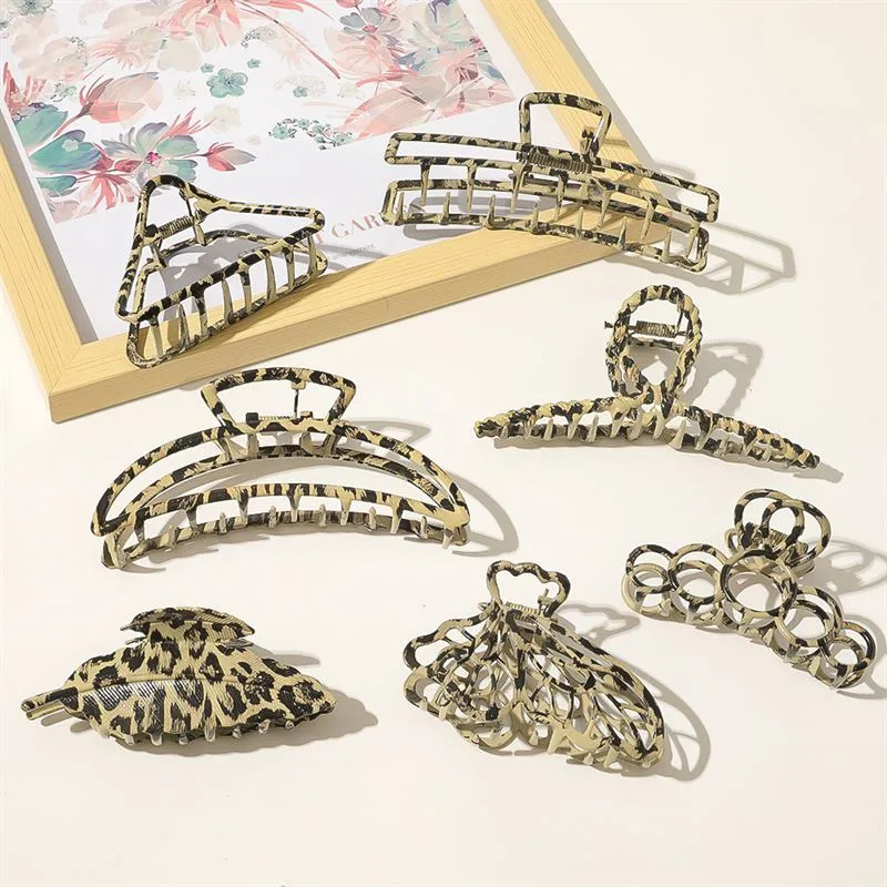 Haarspange – SOHO Metall mit Leo-Print