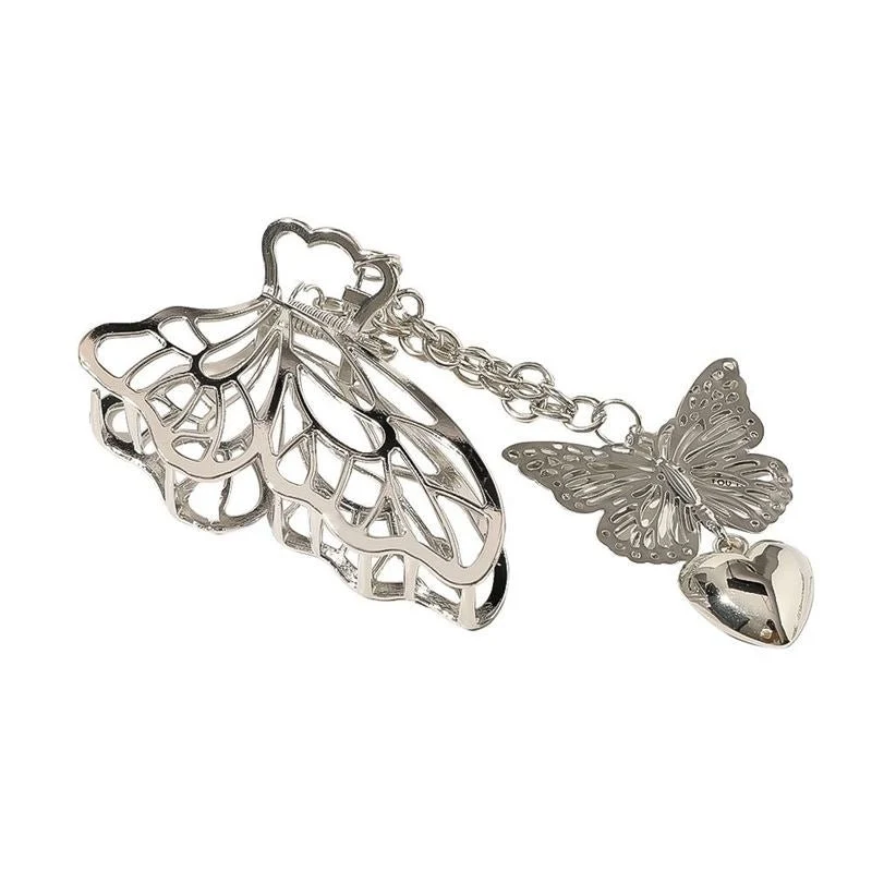Haarspange – SOHO Emy Metall mit Schmetterling-Anhänger – Silber
