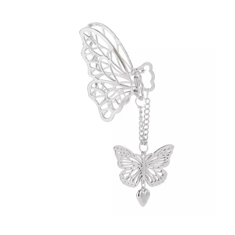 Haarspange – SOHO Emy Metall mit Schmetterling-Anhänger – Silber