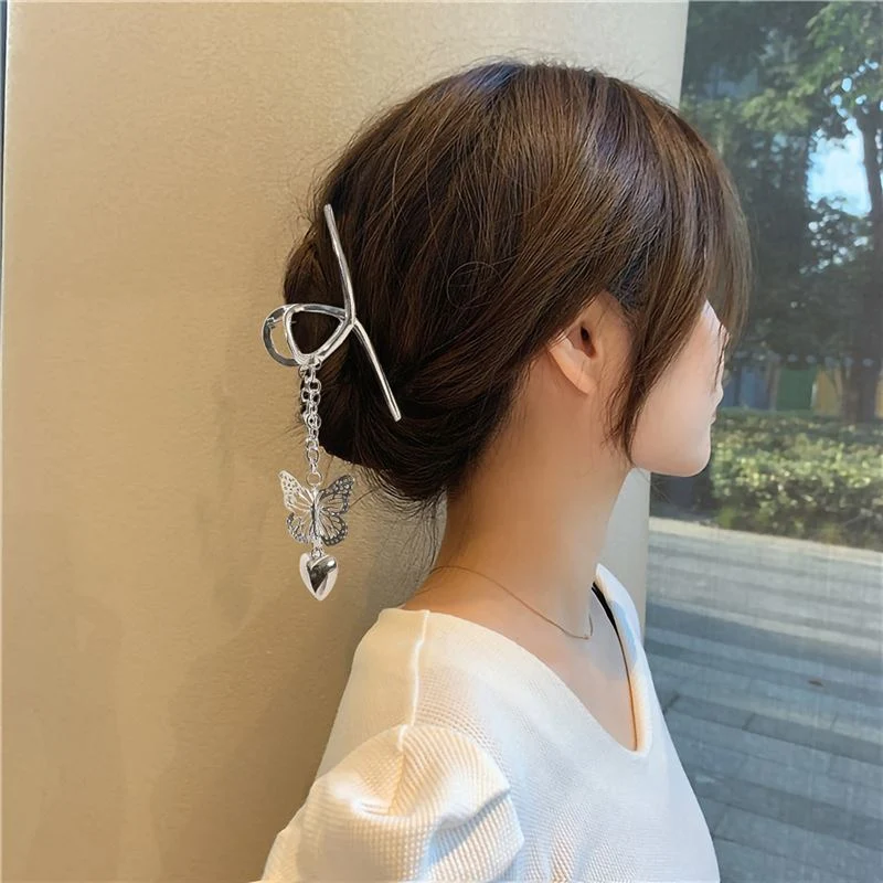 Haarspange – SOHO Emy Metall mit Schmetterling-Anhänger – Silber