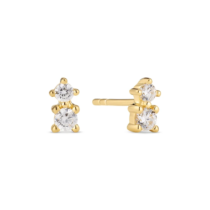Sif Jakobs Gold Plated Lucente Due Earrings SJ-E2702-CZ-YG