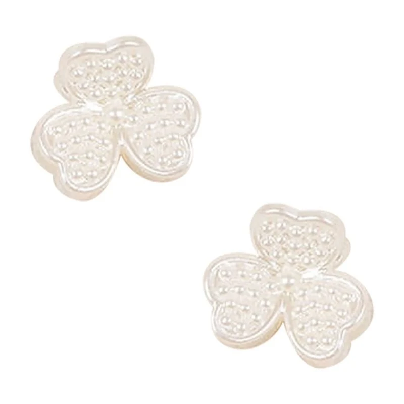 Haarspangen – Kleeblatt Perlmuttweiß – 2er Set