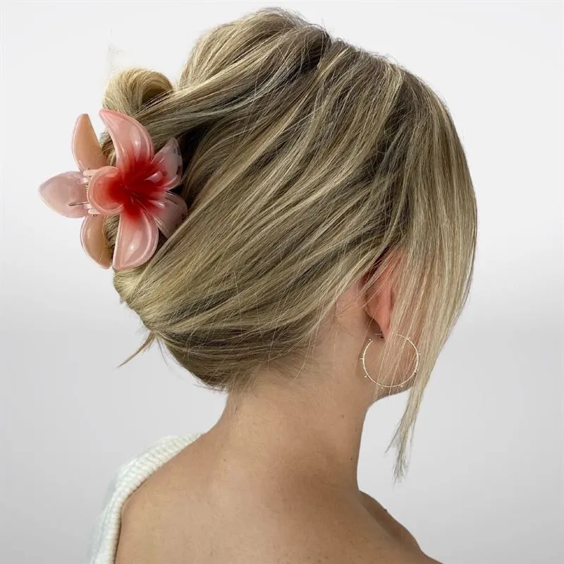 Haarspange SOHO Moana – rosa orange im Sunset Look