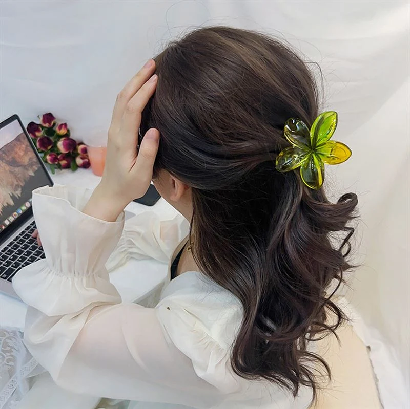Haarspange SOHO Moana – rosa orange im Sunset Look