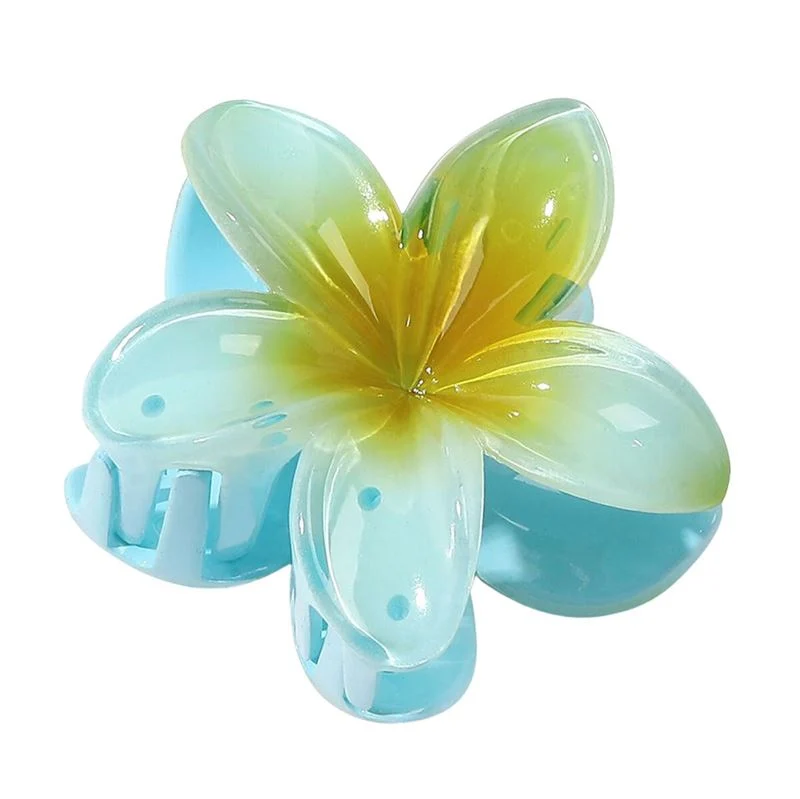 Haarspange SOHO Moana – Hawaii Blume Blau Gelb