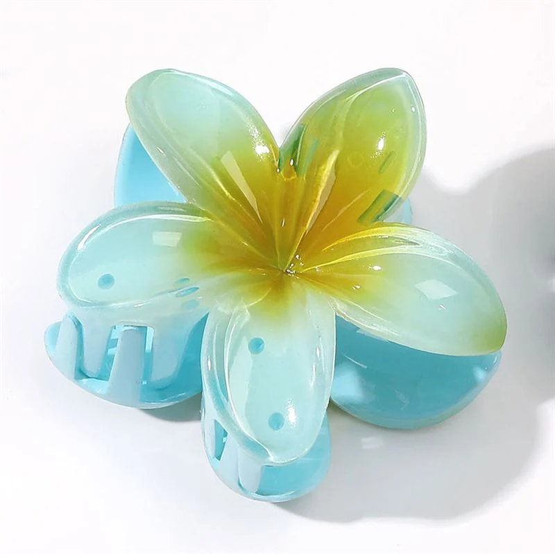 Haarspange SOHO Moana – Hawaii Blume Blau Gelb