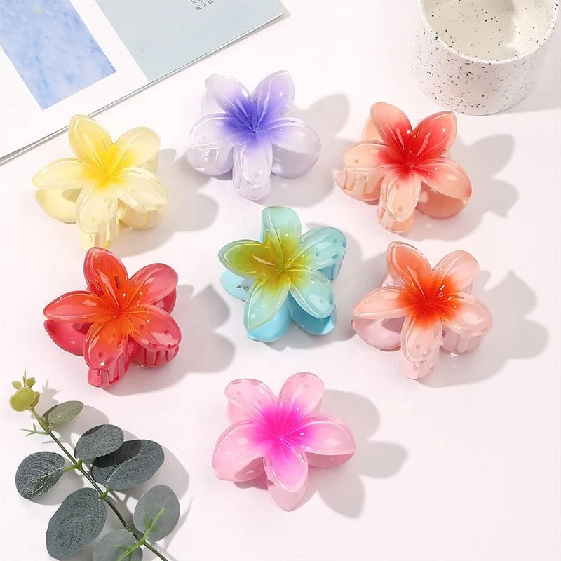 Haarspange SOHO Moana – Hawaii Blume Blau Gelb