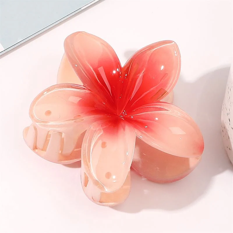 Haarspange – SOHO Moana mit Hawaii-Blume in Peach