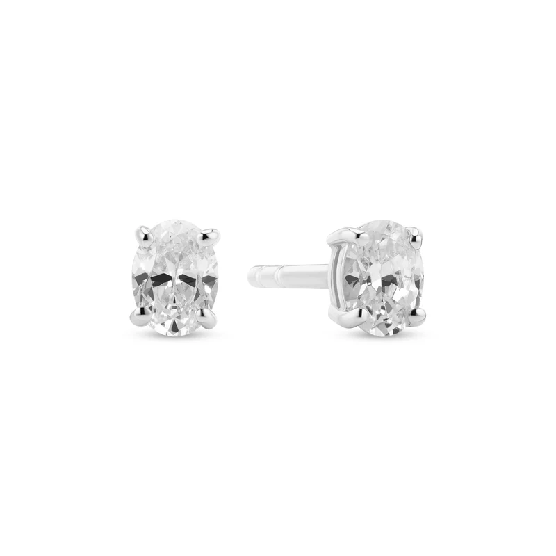 Sif Jakobs 925 Sterling Silver Ovale Earrings SJ-E2744-CZ