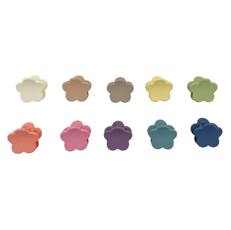 SOHO Mini-Haarspangen – 10er Pack Blütenform Pastell