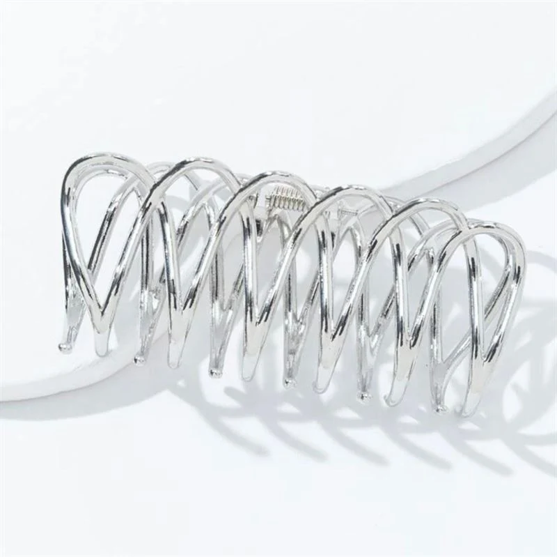 Haarspange SOHO Olive – Silber Metall