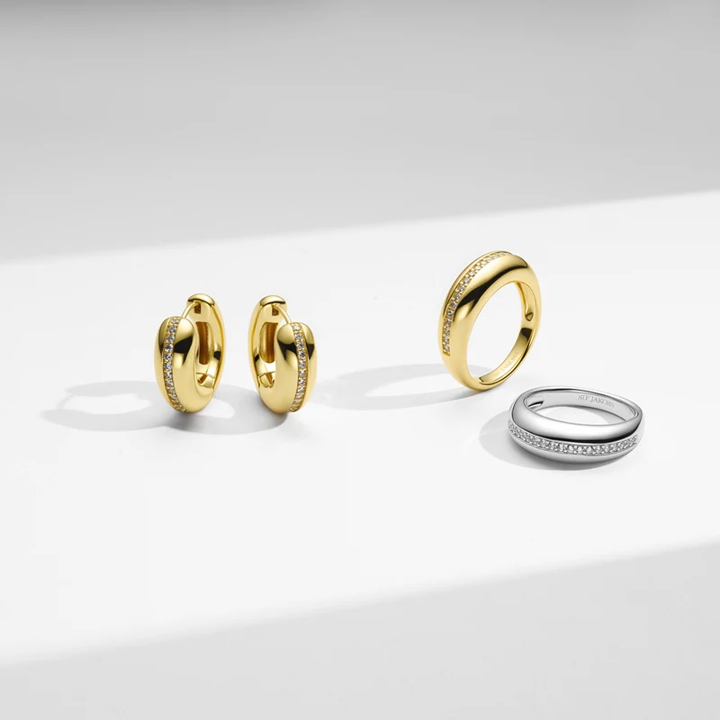 Sif Jakobs Gold Plated Palermo Piccolo Earrings SJ-E2588-CZ-YG
