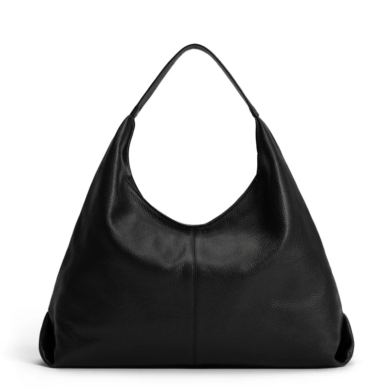 Isabel Bernard Honoré Grace schwarze Leder-Schultertasche aus Kalbsleder IB25093-001