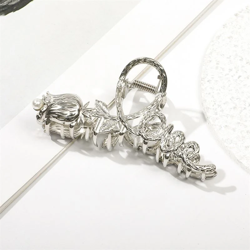 Haarklammer SOHO Love aus Metall in Silber