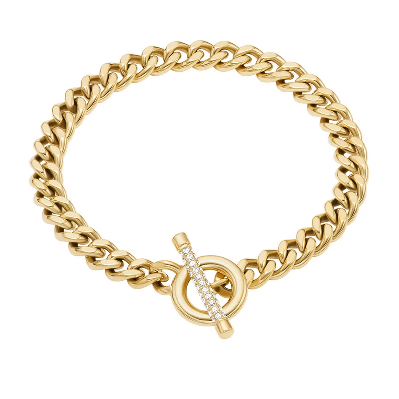 Fossil Carlie T-Bar Stainless Steel Women's Bracelet JF04957710