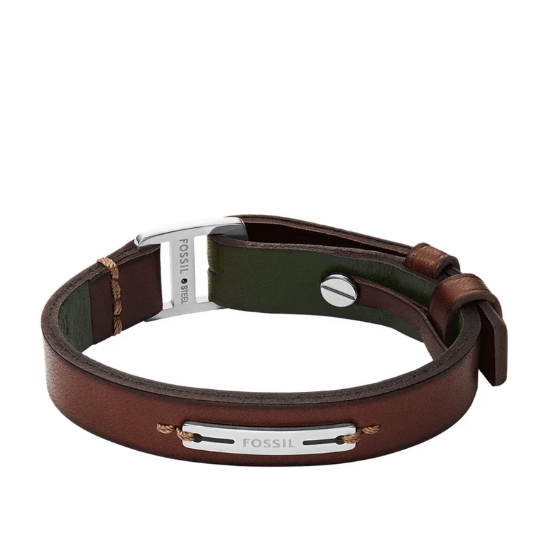 Fossil Machine Leather Men's Bracelet JF04963040