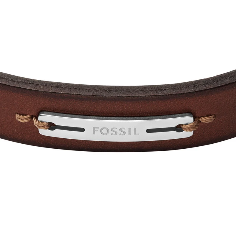 Fossil Machine Leather Men's Bracelet JF04963040