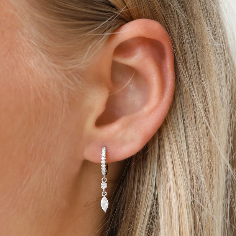 Karma Hoops damen Creolen Silber A68S