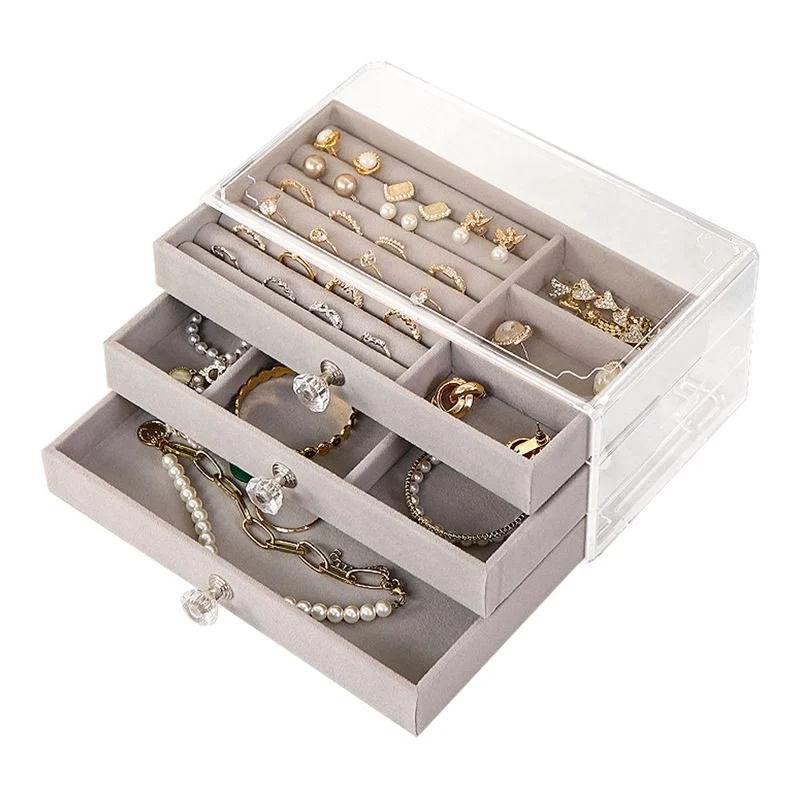 UNIQ Schmuck-Organizer aus Acryl mit 3 Schubladen - J305
