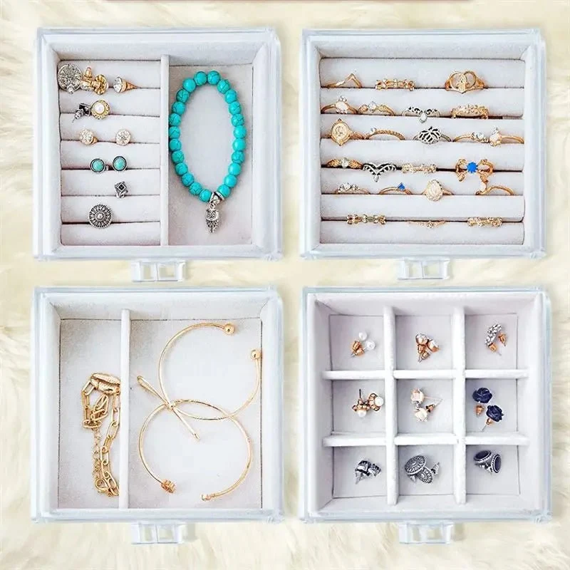 Schmuck-Organizer aus Acryl – 4 Schubladen & Ohrringhalter – UNIQ