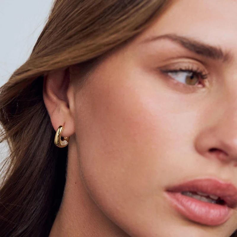 Sif Jakobs Gold Plated Borsa Piccolo Earrings SJ-E2620-CZ-YG