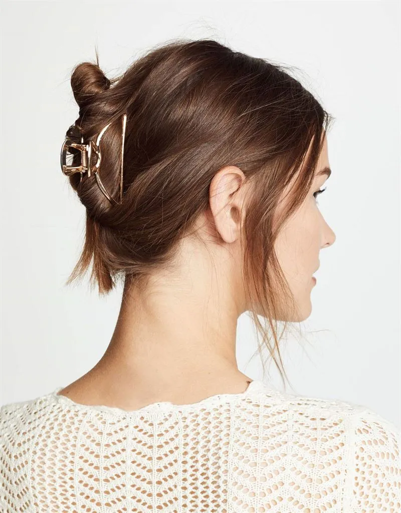 Haarspange SOHO – Klein aus Metall – Matt Silber