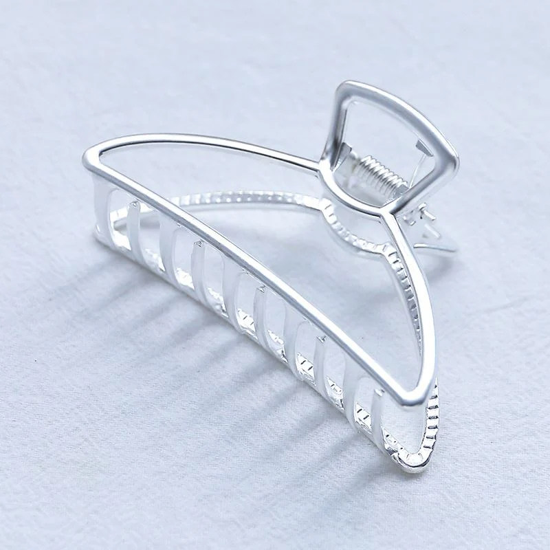 Haarspange SOHO – Klein aus Metall – Matt Silber