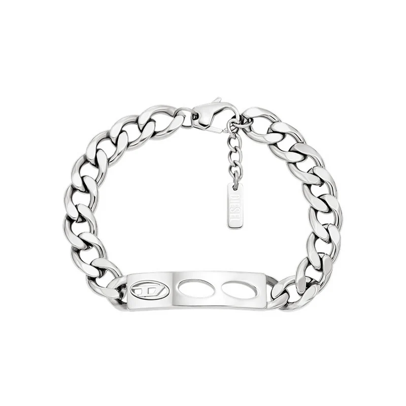 Diesel D Logo Stainless Steel Unisex Bracelet DX1663040