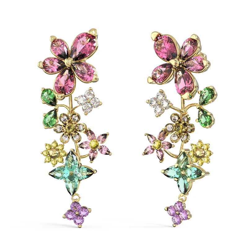 Guess Secret Garden Gold-coloured Earrings JUBE06030JWYGMCT-U