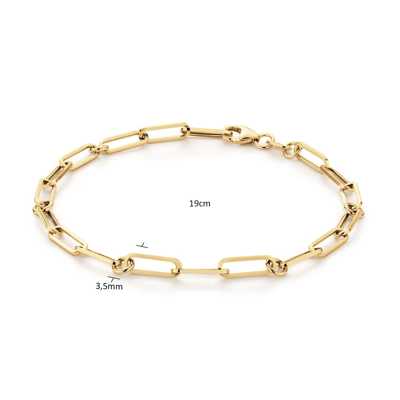 Jackie Gold Pirouette Boxlink Armband Aus 14 Karat Gold 585 JKB25.503