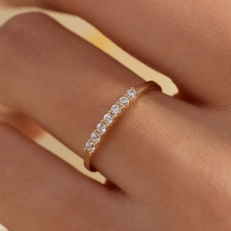 Beloro Jewels Monte Napoleone Stella 9 Karat Gold Ring mit Zirkonia-Steinen BO330054-56