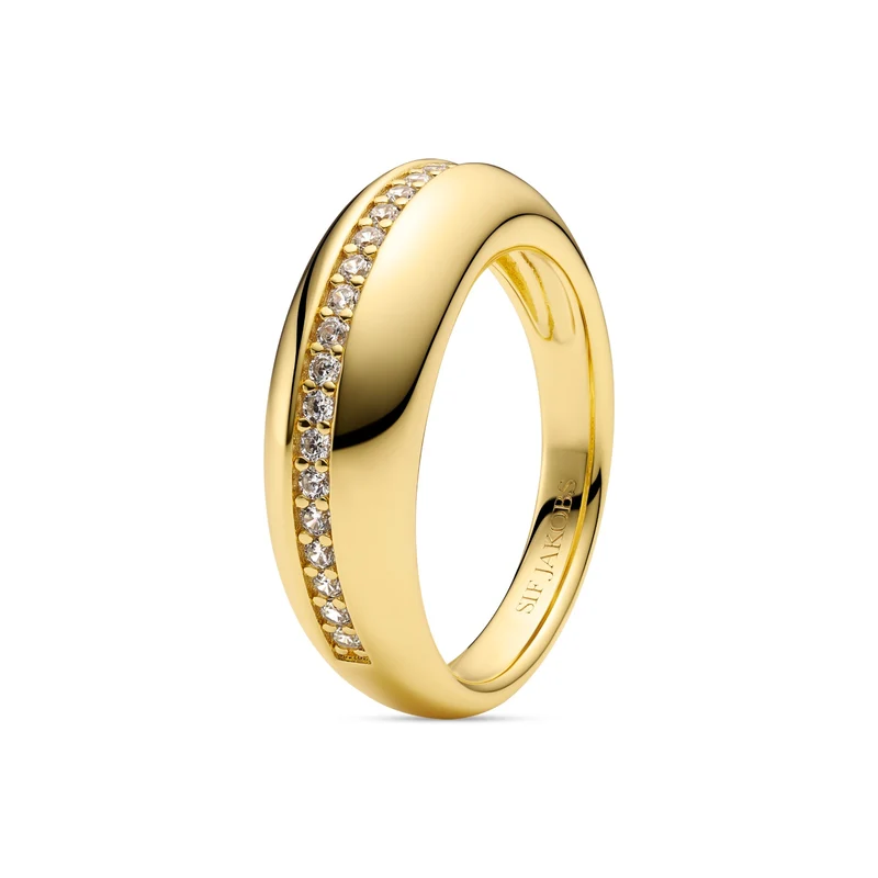 Sif Jakobs Gold Plated Palermo Ring SJ-R2588-CZ-YG-52