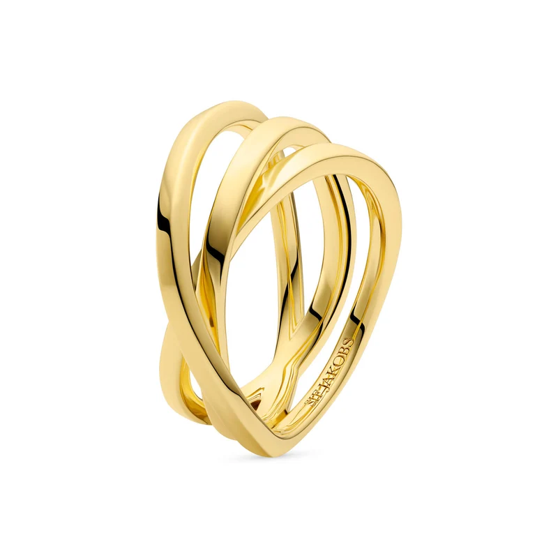 Sif Jakobs Gold Plated Spirale Pianura Ring SJ-R2590-YG-56