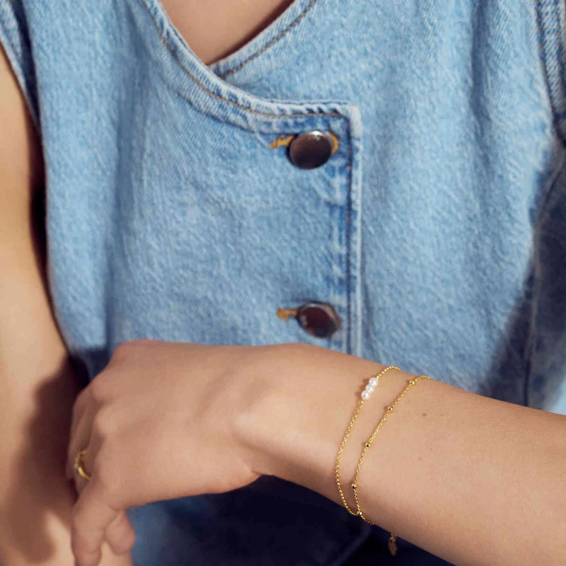 Sif Jakobs Gold Plated Perla Cinque Bracelet SJ-B2735-P-YG