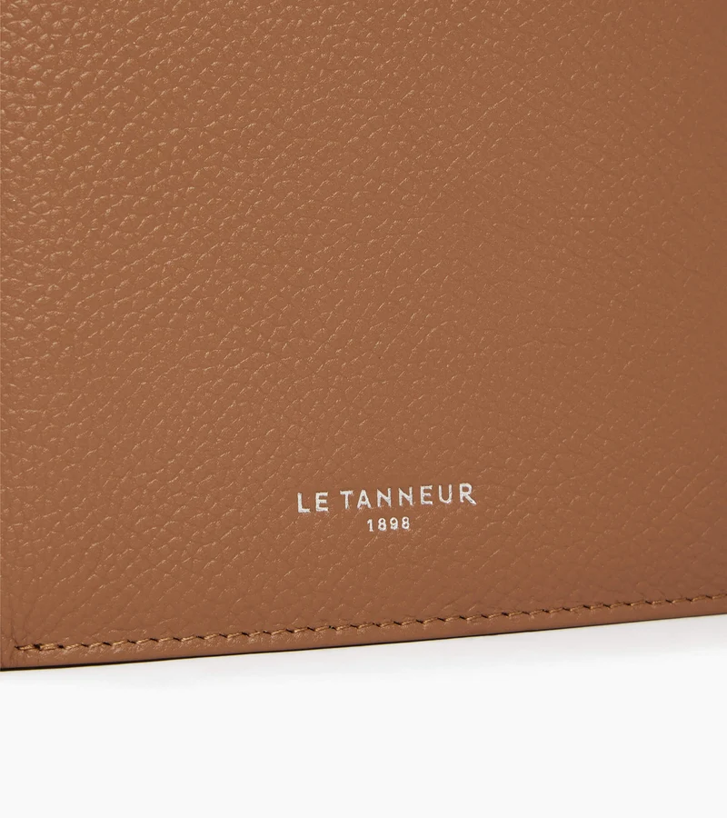 Portefeuille zippé horizontal Lucien en cuir grainé