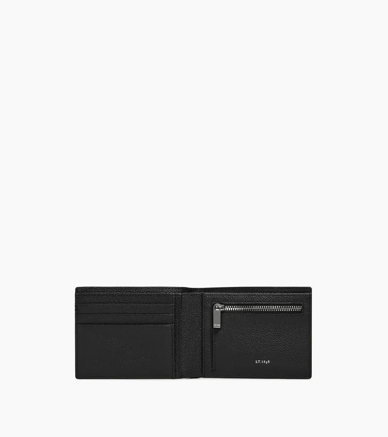Portefeuille zippé horizontal Lucien en cuir grainé