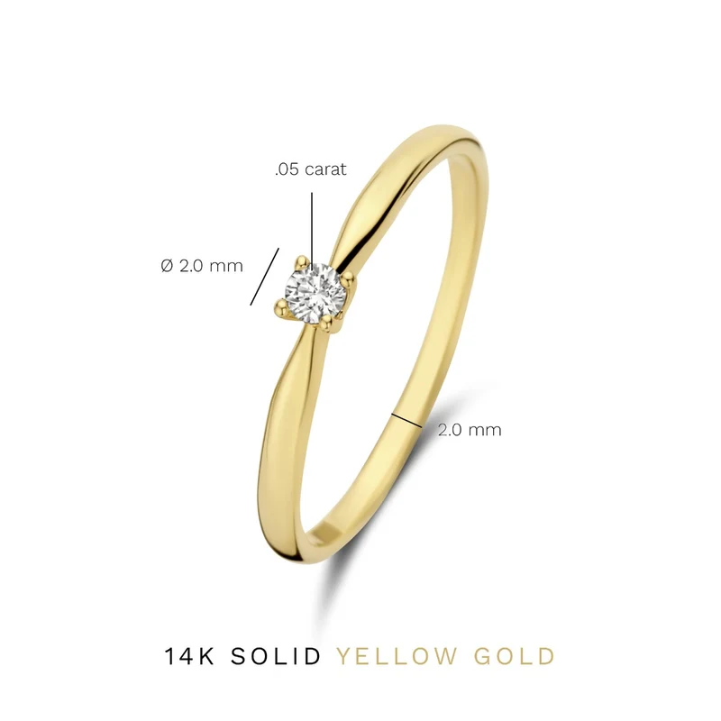 Isabel Bernard De la Paix Céline 14 Karat | Gold Ring | Diamant 0.05 Karat | IBD330001-48