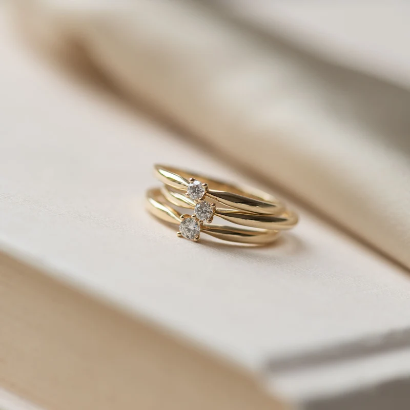 Isabel Bernard De la Paix Christine 14 Karat | Gold Ring | Diamant 0.10 Karat | IBD330003-56