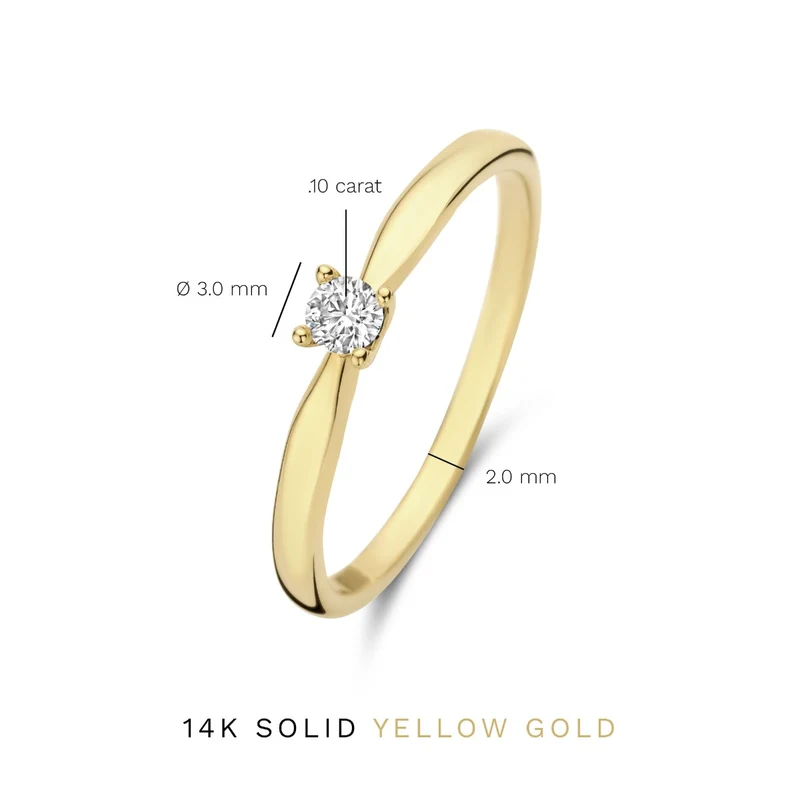 Isabel Bernard De la Paix Christine 14 Karat | Gold Ring | Diamant 0.10 Karat | IBD330003-56
