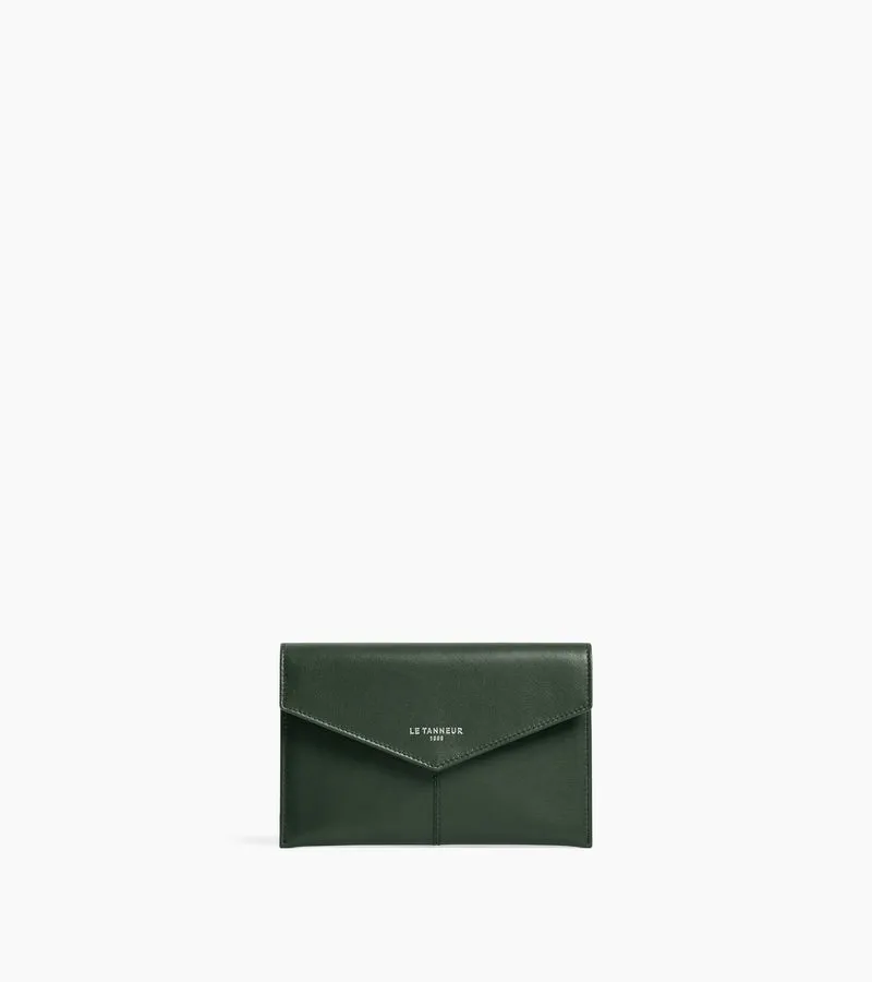 Pochette enveloppe moyen modèle Paulette en cuir lisse