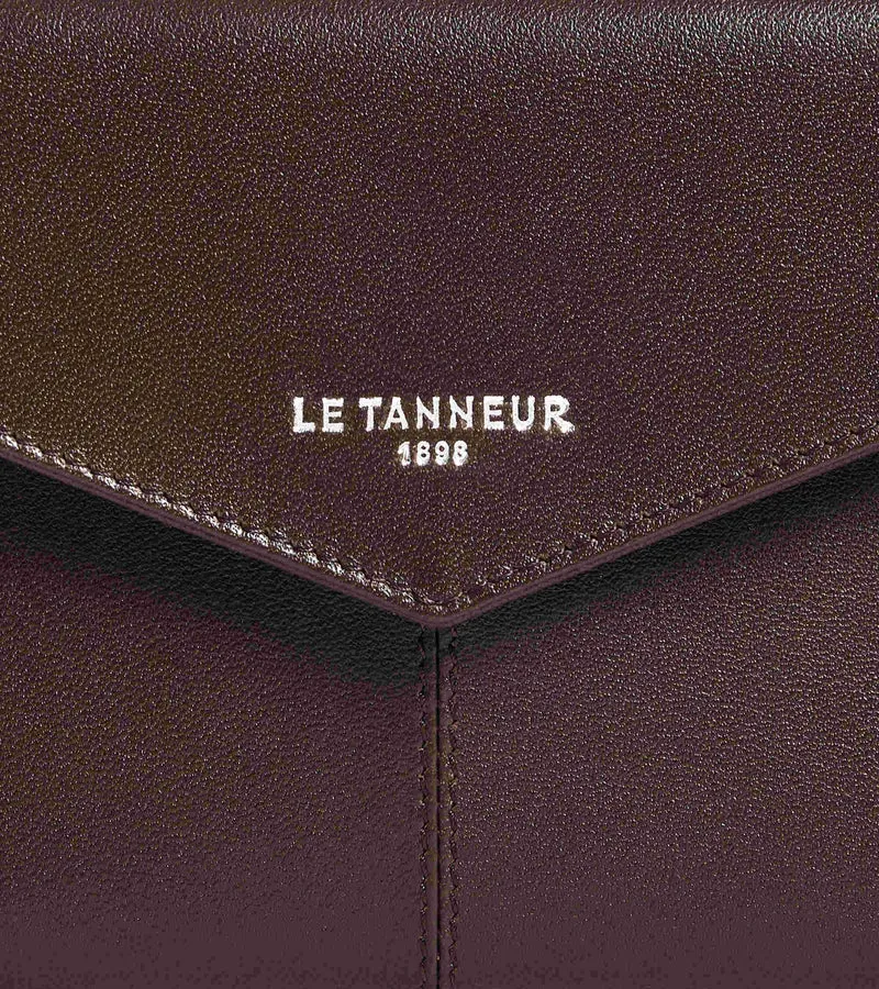 Pochette enveloppe moyen modèle Paulette en cuir lisse