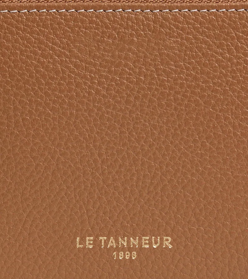 Porte monnaie zippé avec porte cartes amovible Albertine en cuir grainé