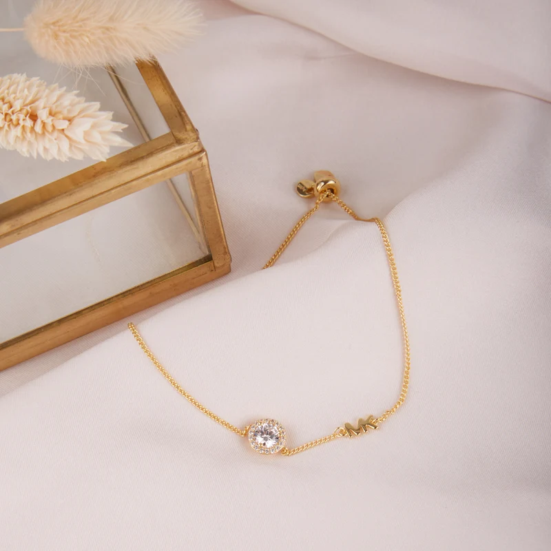 Michael Kors Premium 925 Sterling Silber Goldfarbene Armband MKC1206AN710 (Länge: 22.00 cm)