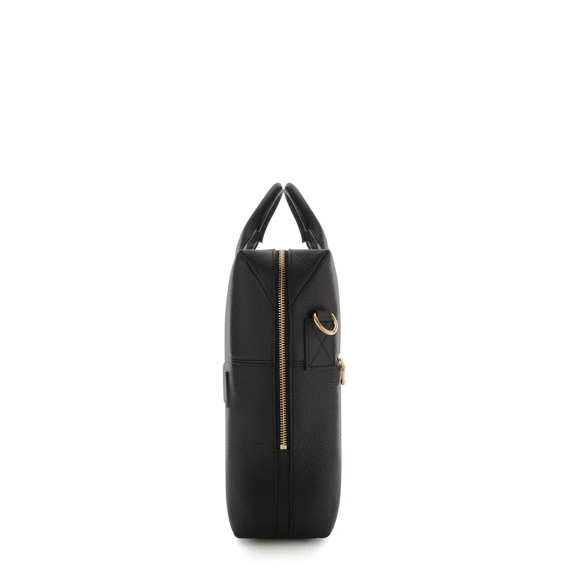 Isabel Bernard Honoré Anique Handtasche aus schwarzem Kalbsleder IB25071