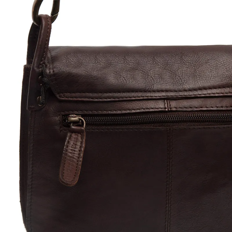 The Chesterfield Brand Wax Pull Up Sumatra Brown Shoulder Bag C48.124001