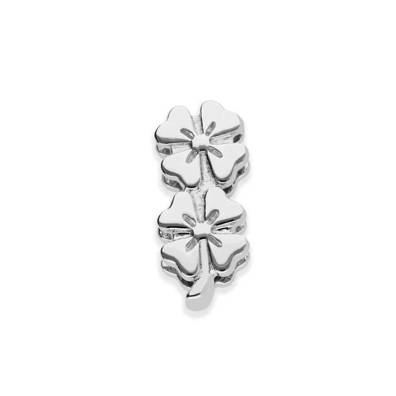 Mesh charm flowers silver
