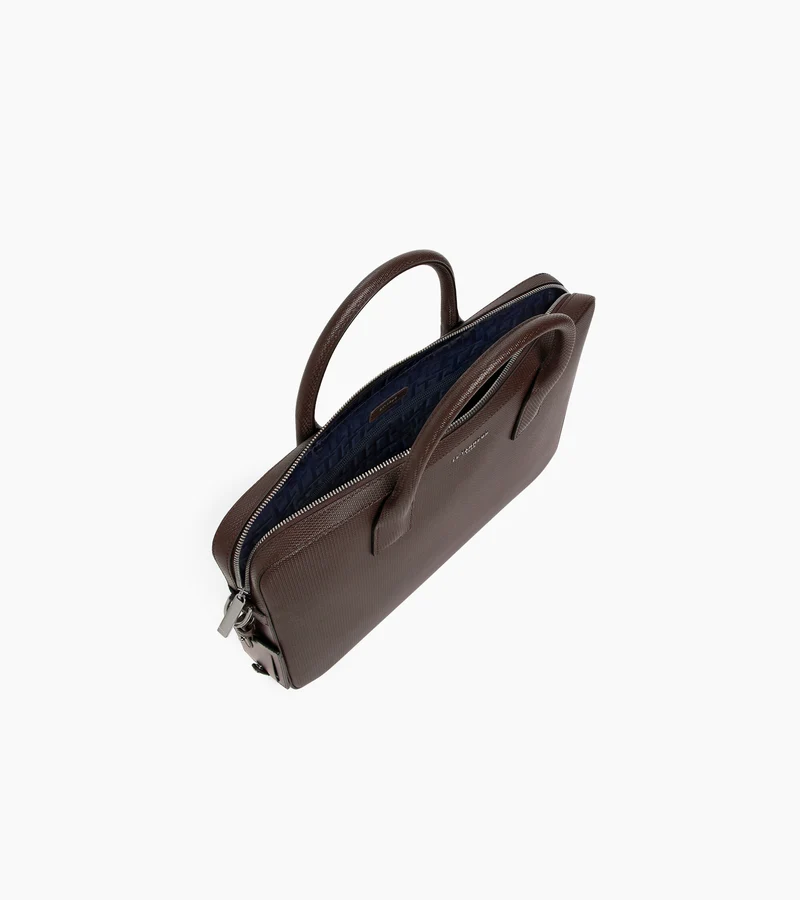 Porte document slim 14" Emile en cuir signature T