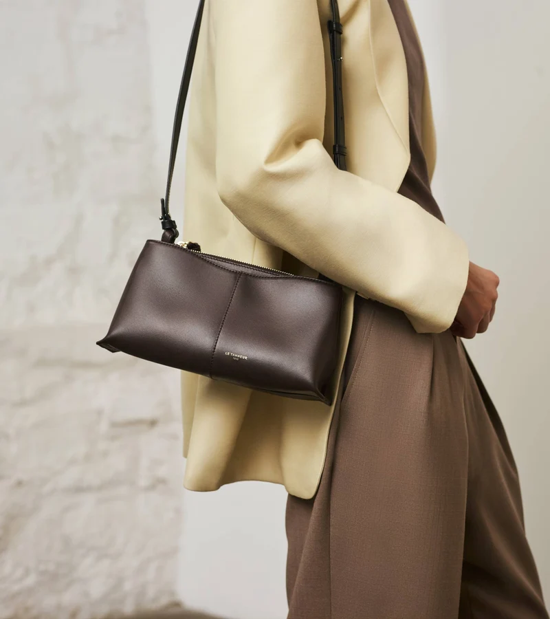 Petit sac bandoulière Félicie en cuir lisse