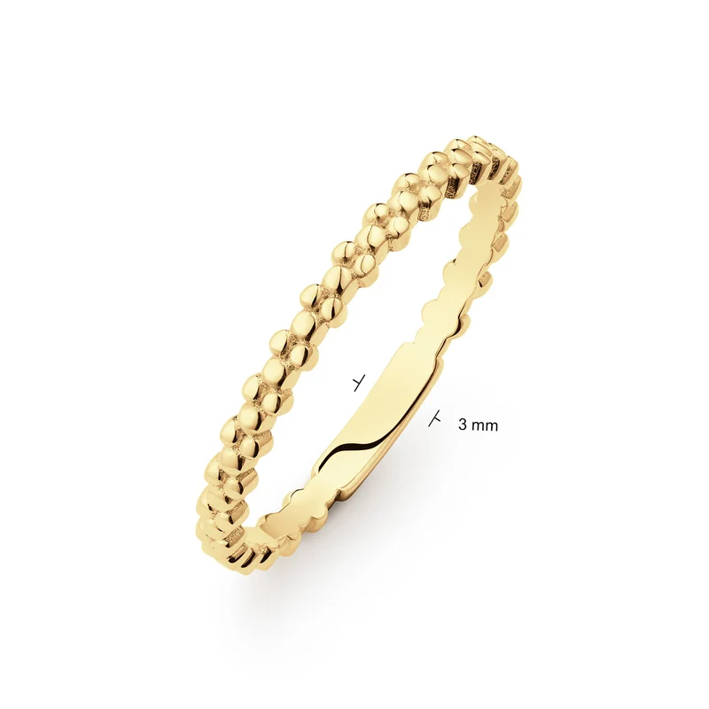Jackie Gold Caviar Ring Aus 14 Karat Gold 585 JKR25.526-52