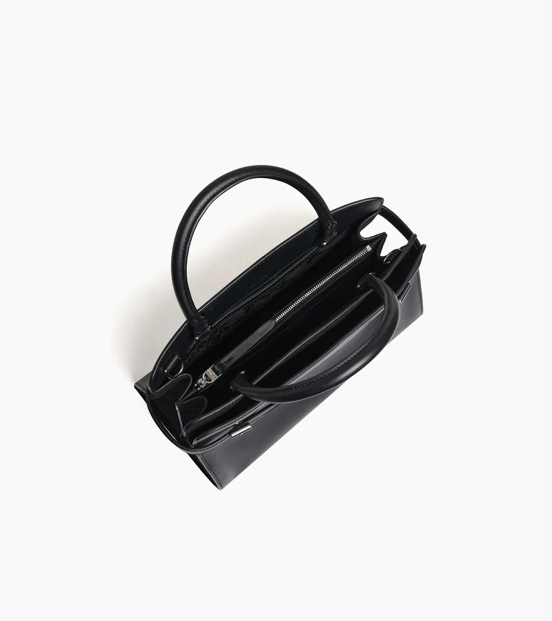Sac à main moyen modèle Emie en cuir lisse et refente de velours